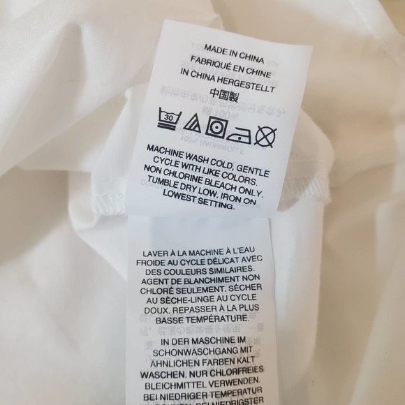 J. CREW | BABY DOLL BUTTON DOWN BACK BELL SLEEVE COTTON WHITE STRIPE TOP WOMEN 0 - Picture 14 of 17